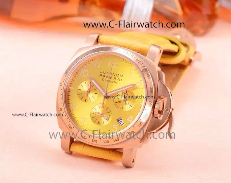 Buy Replica Luminor Daylight Panerai Yellow Face Watch Buy Replica Luminor Daylight Panerai Yellow Face Watch